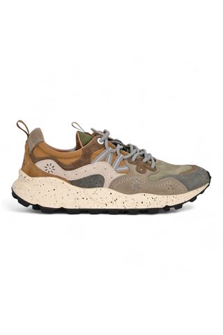 Sneaker uomo in camoscio e nylon multicolor. FLOWER MOUNTAIN | YAMANO3 MAN-1E79